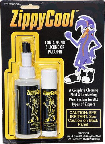 0662330112084 - ZIPPY COOL ~ CLEANING FLUID & LUBRICATING STICK, THE COMPLETE ZIPPER CARE SYSTEM.