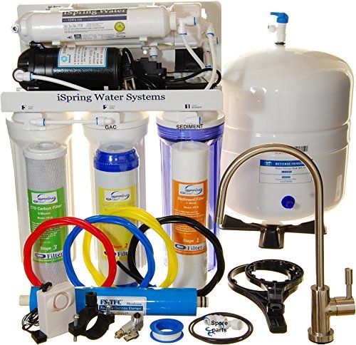0662425070251 - ISPRING #RCC1P USA TOP BRAND 100 GPD 5-STAGE REVERSE OSMOSIS WATER FILTER SYSTEM WITH BOOSTER PUMP - 2:1 WASTE RATIO