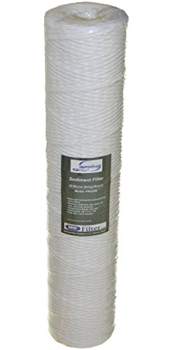 0662425072828 - ISPRING #FW220B - STRING WOUND SEDIMENT WATER FILTER REPLACEMENT CARTRIDGE 20 MICRON 4.5 X 20 INCHES