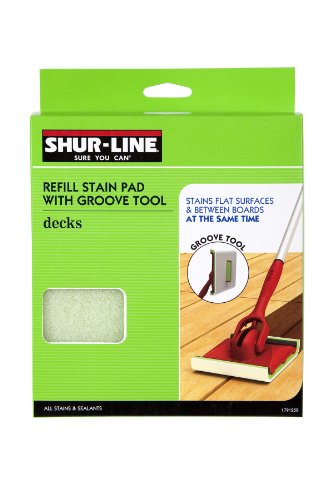 6624612184664 - SHUR-LINE 1791258 DECK STAIN PAD WITH GROOVE TOOL REFILL