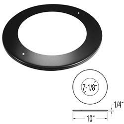 0662492006337 - M & G DURAVENT 7DBK-TC 7 INCH DURA-BLACK 24-GA WELDED BLACK STOVEPIPE TRIM COLLAR, OD 3 INCH LARGER THAN ID