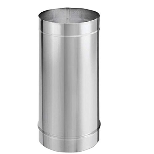 0662492770436 - DURAVENT 6DBK-24SS 6 INNER DIAMETER - DURABLACK STOVE PIPE - SINGLE WALL - 24, STAINLESS STEEL