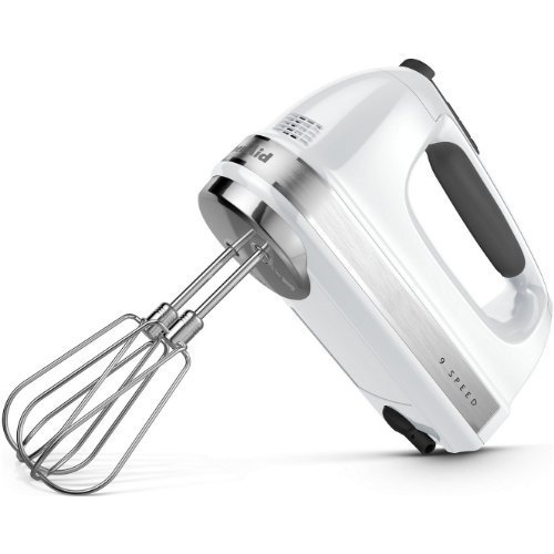 0662712091389 - KITCHENAID KHM920A 9-SPEED DIGITAL DISPLAY HAND MIXER- WITH (FREE DOUGH HOOKS, WHISK, MILK SHAKE LIQUID BLENDER ROD ATTACHMENT AND ACCESSORY BAG)