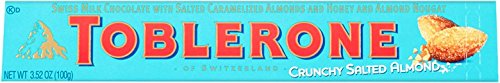 0662712548944 - TOBLERONE MILK CHOCOLATE, CRUNCHY SALTED ALMOND, 3.52 OUNCE (PACK OF 4)