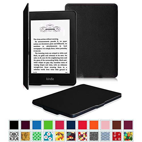 0662712556086 - FINTIE KINDLE PAPERWHITE SMARTSHELL CASE - THE THINNEST AND LIGHTEST LEATHER COVER FOR ALL-NEW AMAZON KINDLE PAPERWHITE (FITS ALL VERSIONS: 2012, 2013, 2014 AND 2015 NEW 300 PPI), BLACK