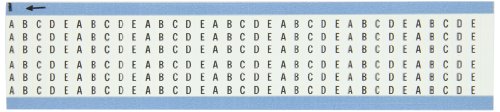0662820913665 - BRADY WM-A-E-PK 1.5 MARKER LENGTH, B-500 REPOSITIONABLE VINYL CLOTH, BLACK ON WHITE CONSECUTIVE LETTERS REPEATED WIRE MARKER CARD, LEGEND A THRU E (PACK OF 25 CARD)