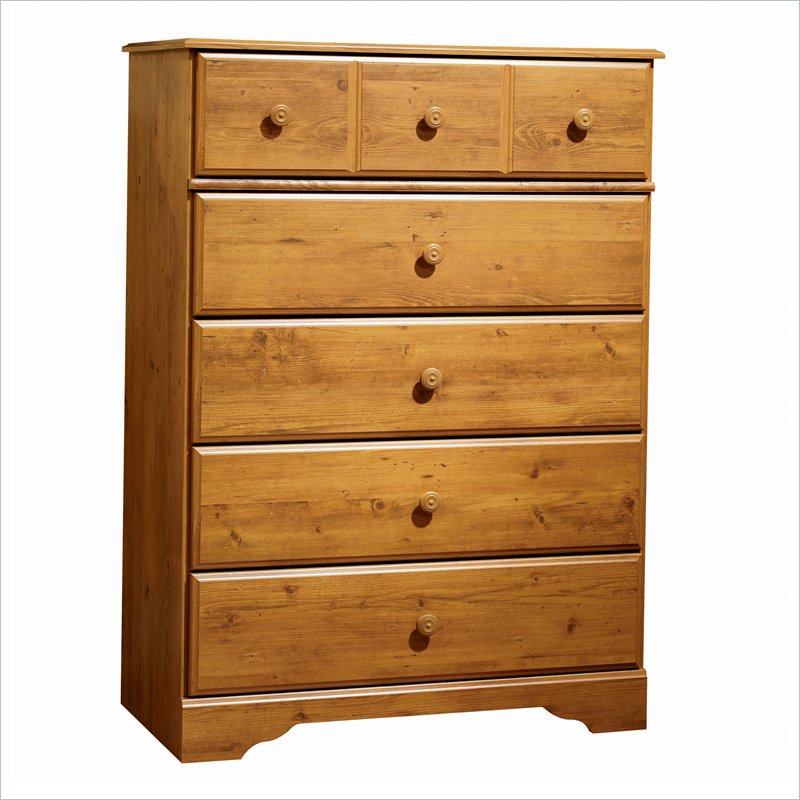0066311037210 - SOUTH SHORE FURNITURE, LITTLE TREASURES COLLECTION, 5 DRAWER CHEST, COUNTRY PINE