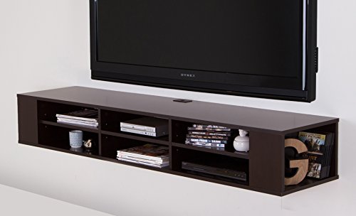 0066311060652 - SOUTH SHORE CITY LIFE WALL MOUNTED MEDIA CONSOLE, 66, CHOCOLATE