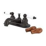 0663370027901 - KINGSTON BRASS KB605B TEAPOT 4 INCH CENTERSET FAUCET WITH BRASS POP-UP - OIL RUBBED BRONZE FINISH