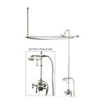 0663370063770 - VINTAGE SHOWER PACKAGE WITH METAL LEVER HANDLES FINISH POLISHED CHROME