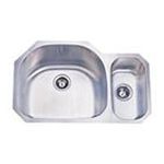 0663370091407 - STAINLESS STEEL DOUBLE BOWL UNDERMOUNT KITCHEN SINK IN BRUSHED NICKEL