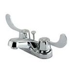 0663370518126 - KINGSTON BRASS KB181B TWIN LEVER HANDLES 4 INCH CENTERSET LAVATORY FAUCET - POLISHED CHROME FINISH