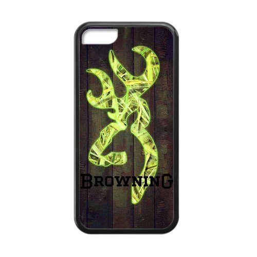 0663382085258 - STYLISH DESIGN BROWNING CUTTER LOGO WOOD HD PICTURE CUSTOM CASES FOR IPHONE 5C TPU (LASER TECHNOLOGY)