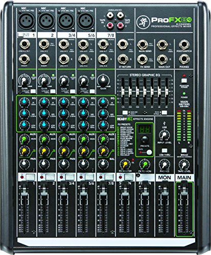 0663961045581 - MACKIE PROFX8V2 8-CHANNEL PROFESSIONAL FX MIXER WITH USB