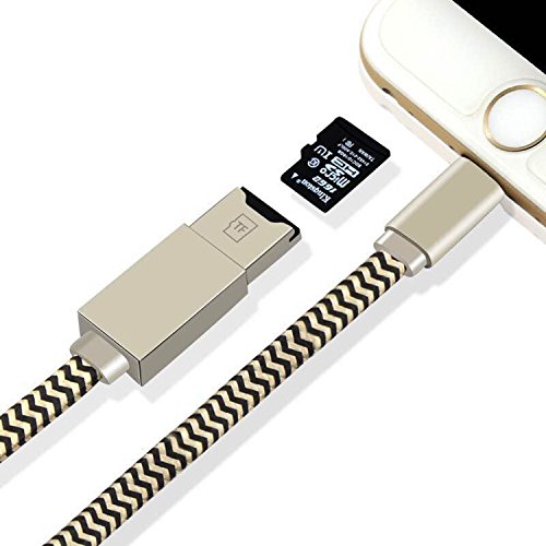 6644135899463 - ZYJ-AWASA 2 IN 1 MICRO SD CARD READER+ LIGHTNING CHARGER CABLE CONNECTOR SYNC CHARGER CABLE TF CARD READER CABLE FOR IPHONE/IPAD/PC/MAC WITH LIGHTENING CONNECTOR