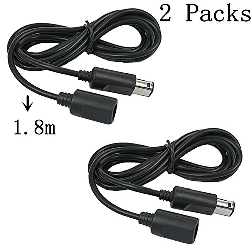 6644135900282 - ZYJ-AWASA 2 PACKS 6FT 1.8M EXTENSION CABLE FOR NINTENDO GAMECUBE CONTROLLER GC WII NGC EXTENSION CABLE