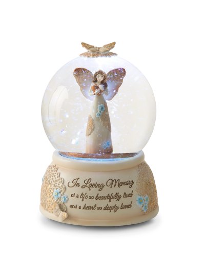 0664843190610 - PAVILION GIFT COMPANY 19061 LIGHT YOUR WAY MEMORIAL IN LOVING MEMORY MUSICAL WATER GLOBE, 100MM