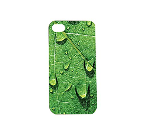 6655356742278 - GREEN LEAF PLASTIC SNAP ON CASE COVER COMPATIBLE WITH APPLE IPHONE 4 AND 4S