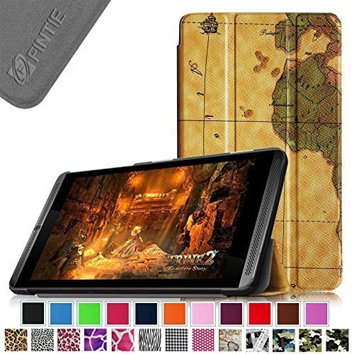 0665960957414 - FINTIE NVIDIA SHIELD TABLET K1 SMARTSHELL CASE - ULTRA SLIM LIGHTWEIGHT STAND COVER WITH AUTO WAKE/SLEEP FEATURE FOR 2015 NVIDIA SHIELD TABLET K-1 8.0 INCH, FIT FOR 2014 NVIDIA SHIELD 2 8, MAP BROWN