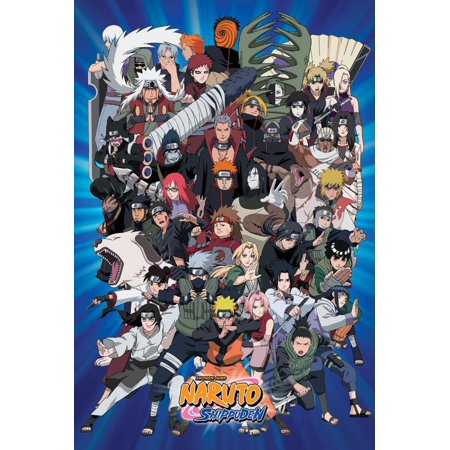 Pôster de personagens de anime Naruto, impressão de arte de parede