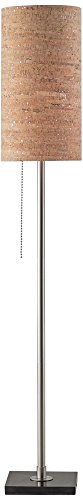 0666198148285 - NOVA LOLLIPOP BRUSHED NICKEL SILVER CORK SHADE FLOOR LAMP