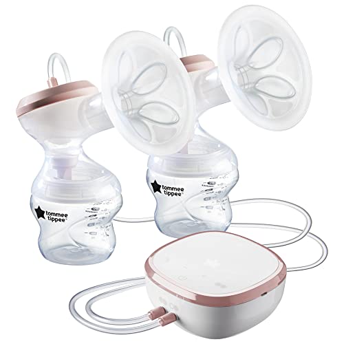 0666519222908 - TOMMEE TIPPEE MADE FOR ME DOUBLE ELECTRIC BREAST PUMP, STRONG SUCTION, SOFT FEEL, USB RECHARGEABLE, QUIET, PORTABLE, EXPRESS MODES, BABY BOTTLES INCLUDED