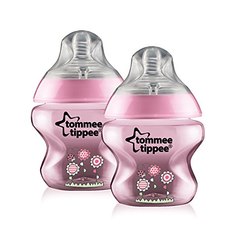 0666519225206 - TOMMEE TIPPEE CLOSER TO NATURE DECORATED BOTTLE, PINK, 5 OUNCE (PACK OF 2)