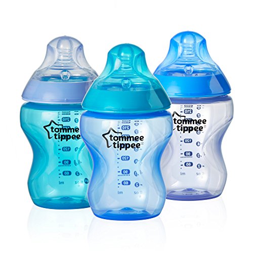 0666519225466 - TOMMEE TIPPEE CLOSER TO NATURE COLOUR MY WORLD FEEDING BOTTLES, BOY, 9 OUNCE, 3 PACK
