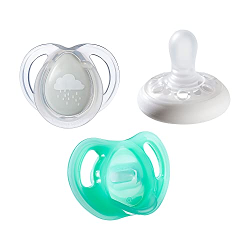 0666519334922 - TOMMEE TIPPEE PICK-A-PACI MIXED PACIFIER 3 PACK, BREAST-LIKE, ULTRALIGHT AND NIGHT-TIME GLOW IN THE DARK, 0-6M, 3 COUNT