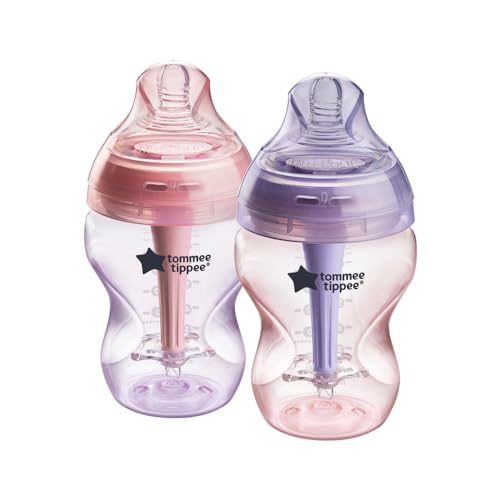 Tommee Tippee Anti-Colic Baby Bottles (9oz, 3 Count) | Slow Flow  Breast-Like Nipple, Unique Anti-Colic Vent
