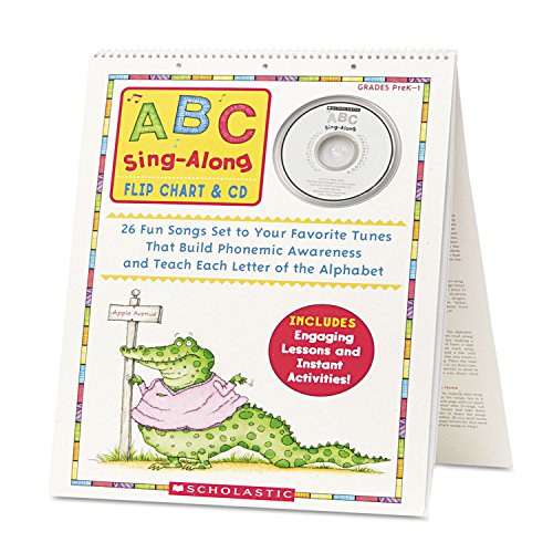 0666661015113 - SCHOLASTIC ABC SINGALONG FLIP CHART WITH CD, 26 PAGES (SHSSC978439)
