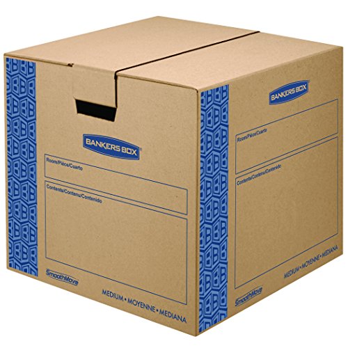 0666673140476 - BANKERS BOX SMOOTHMOVE PRIME MOVING BOXES, TAPE-FREE AND FAST-FOLD ASSEMBLY, MED