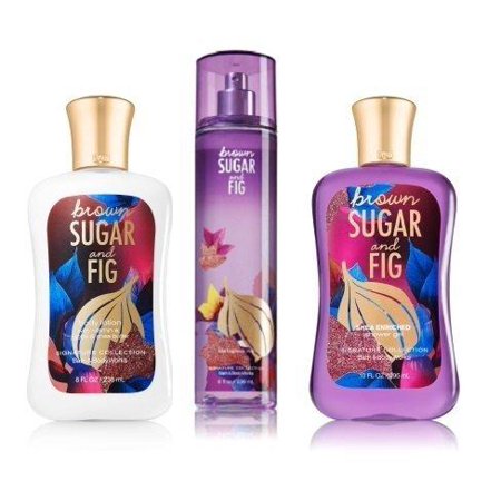 0667507146596 - BROWN SUGAR & FIG GIFT SET - SIGNATURE COLLECTION - BATH & BODY WORKS - BODY LOTION - FRAGRANCE MIST & SHOWER GEL FULL SIZE