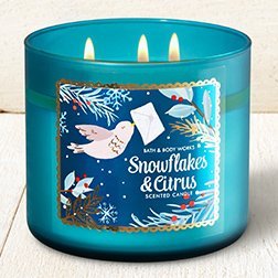 0667543094868 - BATH AND BODY WORKS 3-WICK CANDLE 2016 EDITION SNOWFLAKES & CITRUS