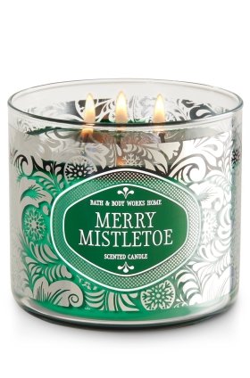 0667543199495 - MERRY MISTLETOE 3-WICK SCENTED CANDLE