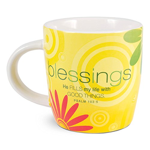 0667665189282 - LIGHTHOUSE CHRISTIAN PRODUCTS BLESSINGS CUP OF ENCOURAGEMENT & 10 SCRIPTURE CARDS CERAMIC MUG, 16 OZ