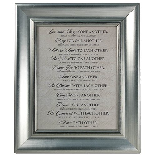0667665450030 - LIGHTHOUSE CHRISTIAN PRODUCTS ONE ANOTHER FRAMED PRINT WALL PLAQUE, 16 X 19 1/4