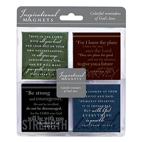 0667665600107 - LIGHTHOUSE CHRISTIAN PRODUCTS INSPIRATIONAL TRUST FAITH STRENGTH & JOURNEY MAGNET PACK, 2 1/2 X 2 1/2