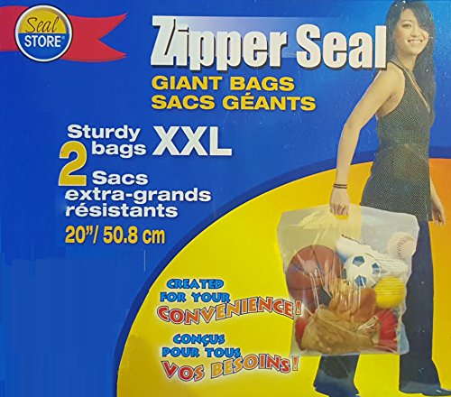 0667888032358 - 2 GIANT XXL BAGS ZIPPER SEAL