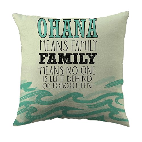 6682416775266 - OHANA MEANS FAMILY STITCH QUOTE PILLOW COVERS (18X18 INCH TWIN SIDE)
