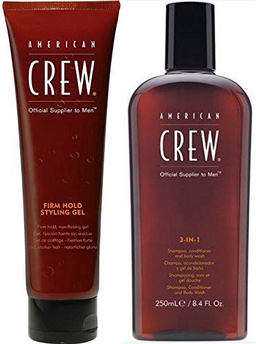 0669316377895 - NEW RELEASE! AMERICAN CREW GROOM TO WIN COMBO DEAL: AMERICAN CREW FIRM HOLD STYLING GEL, FIRM, 8.4 OUNCE TUBE + AMERICAN CREW CLASSIC 3-IN-1 SHAMPOO PLUS CONDITIONER, 8.4 OUNCE