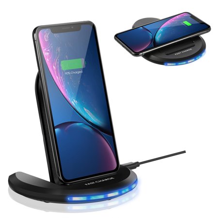 0669759244150 - WIRELESS CHARGER STAND, QI FAST WIRELESS CHARGER ADJUSTABLE WIRELESS CHARGING STATION FOR SMART PHONE