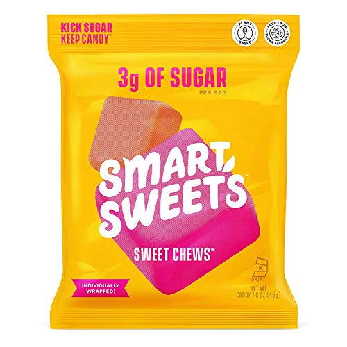 0669809200310 - SMARTSWEETS SWEET CHEWS, CANDY WITH LOW SUGAR (3G), LOW CALORIE, PLANT-BASED, KOSHER CERTIFIED, NO ARTIFICIAL COLORS OR SWEETENERS 1.6 OZ BAGS (PACK OF 12)