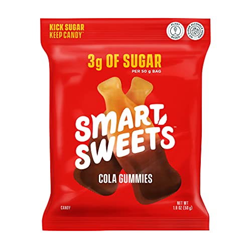 0669809201713 - NEW SMARTSWEETS COLA GUMMIES, GUMMY CANDY WITH LOW SUGAR, LOW CALORIE, PLANT-BASED, GLUTEN-FREE, NO SUGAR ALCOHOLS, NO ARTIFICIAL COLORS OR SWEETENERS, PACK OF 12