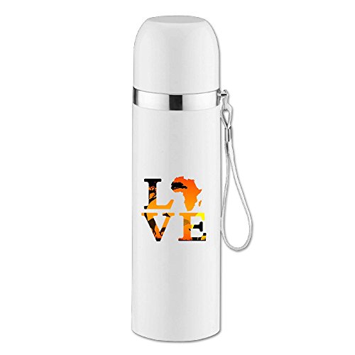 6700021082095 - LOVE AFRICA STAINLESS STEEL VACUUM BOTTLE, 12-OUNCE