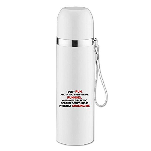 6700021084655 - RUNNING FUNNY QUOTE STAINLESS STEEL VACUUM BOTTLE, 12-OUNCE
