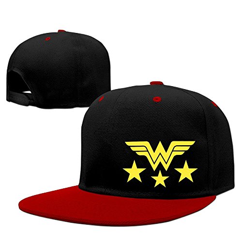 6700021093701 - WONDER WOMAN AMERICA STAR ADJUSTABLE HATS FLAT BILL HIP-HOP CAP