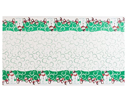 0067008266340 - AMERICAN GREETINGS 4388231 FROSTY FRIENDS PLASTIC TABLE COVER, 54 X 102, PARTY SUPPLIES, , MULTICOLORED