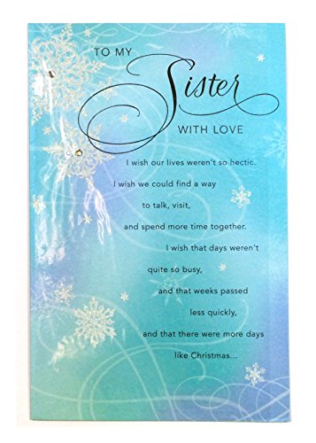 0067008411764 - CHRISTMAS CARD FOR SISTER (TO MY SISTER WITH LOVE IOUR LIVES..) AMERICAN GREETINGS