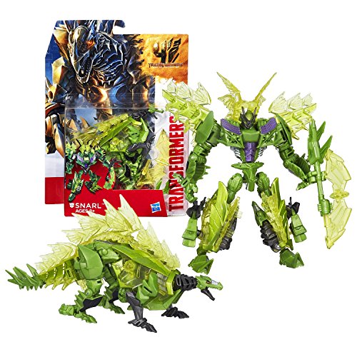 0067008696369 - HASBRO YEAR 2014 TRANSFORMERS MOVIE SERIES 4 AGE OF EXTINCTION DELUXE CLASS 5-1/2 INCH TALL ROBOT ACTION FIGURE - AUTOBOT SNARL WITH BATTLE AXE (BEAST MODE: STEGOSAURUS)